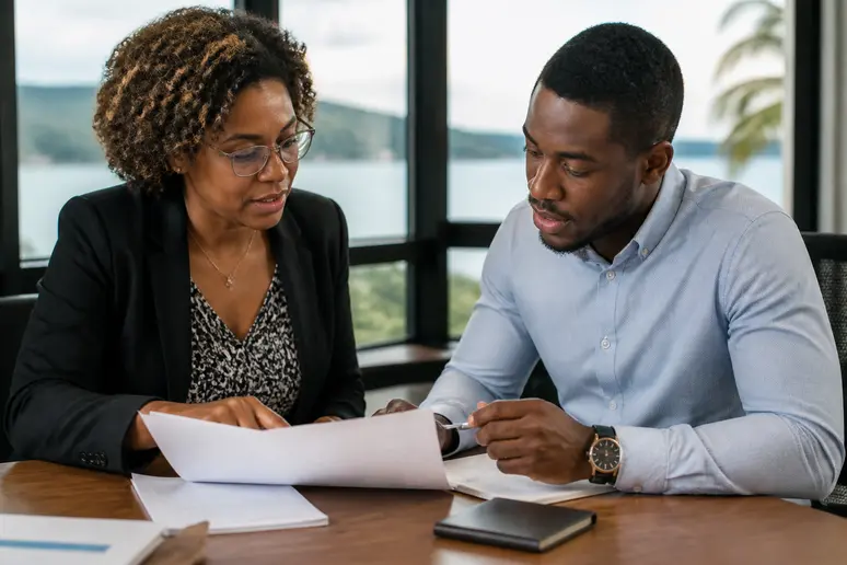 Conseiller professionnel accompagnant un entrepreneur pour structurer son projet d'entreprise en Guyane