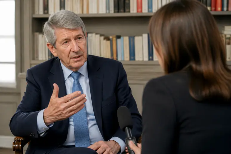 Journaliste interrogeant Philippe de Villiers sur les origines de sa philippe de villiers fortune.