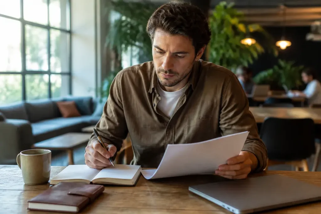 Un TJM chef de projet freelance calculé sur un carnet de notes