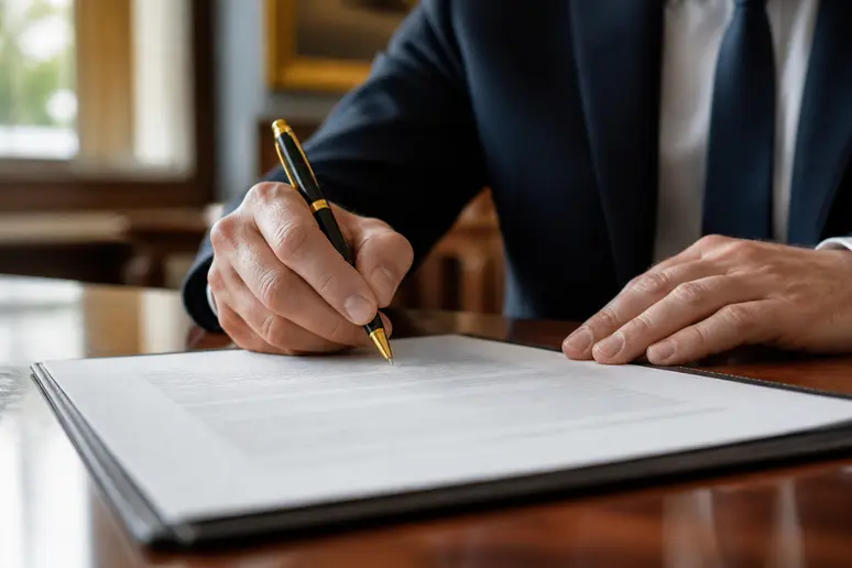 Signature d'un engagement professionnel lors des démarches d'obtention de l'attestation de renonciation au patrimoine personnel