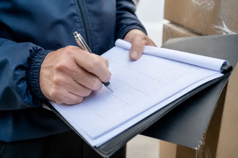 Rédaction des réserves écrites lors de la réception d'un colis reconditionné pendant l'acheminement