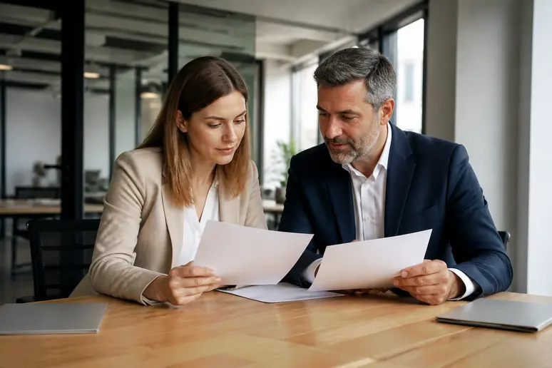 Salariés analysant les clauses de leur contrat de travail lors du transfert d'entreprise