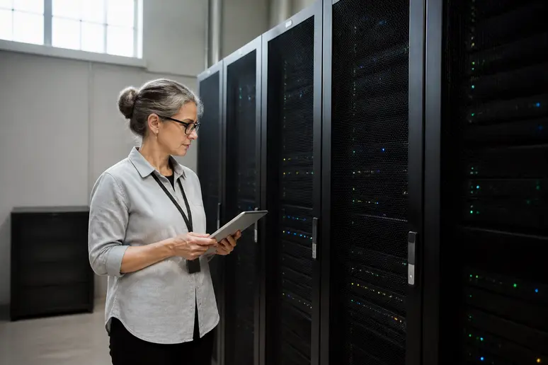Technicien consultant des serveurs informatiques dédiés à la sauvegarde de données numériques historiques