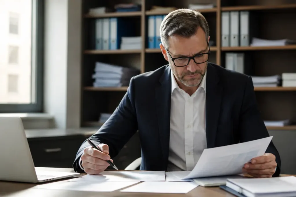Credit Bureau Associates impact dossier crédit lors de l'examen de documents financiers au bureau