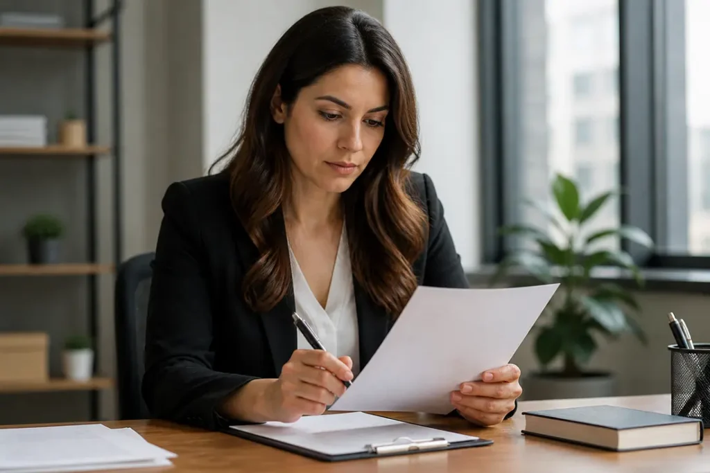 professionnel consultant des documents juridiques pour supprimer image internet loi dans un bureau lumineux