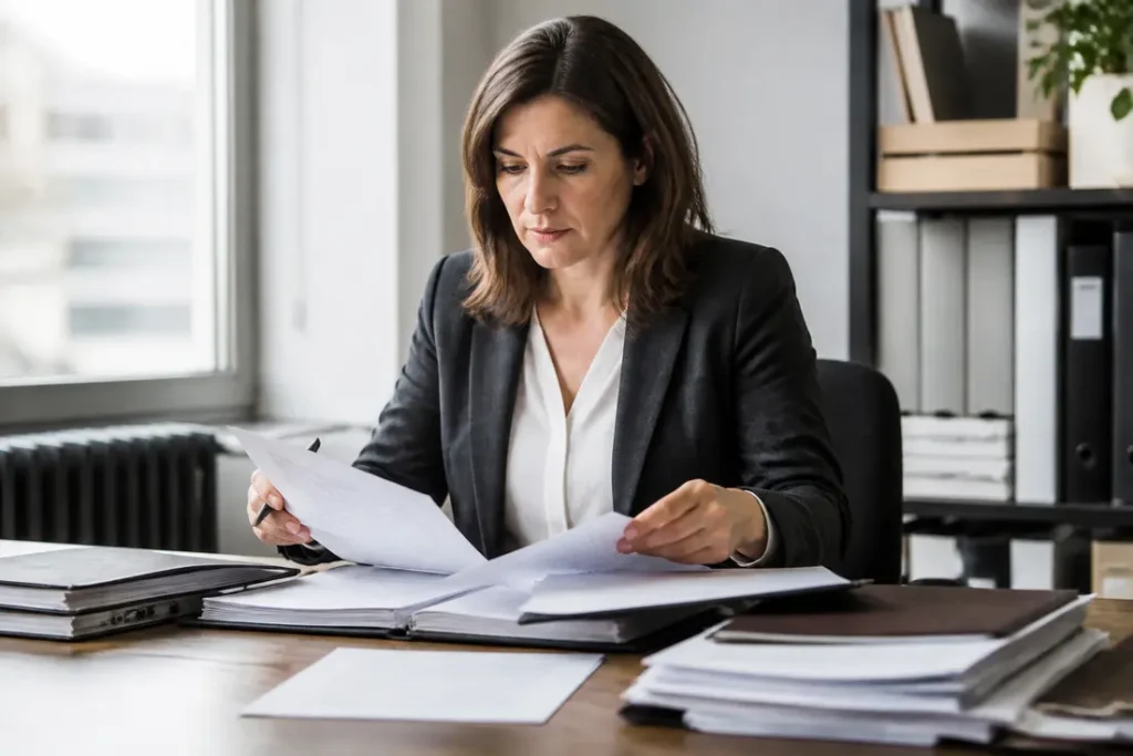 Un gestionnaire examine des documents financiers pour comprendre comment on peut avoir plusieurs assurances vie.