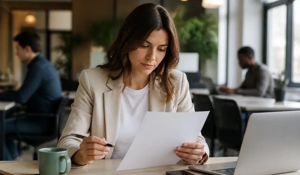 Analyse d'un contrat par une femme, avis abonnement la-maison-du-b2b.