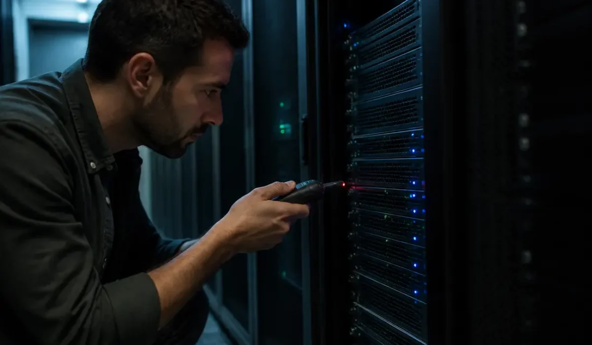 Expert en cybersécurité examine des serveurs, identifiant les deux catégories de logiciels malveillants.